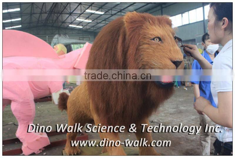 Life size animatronic robot animal lion