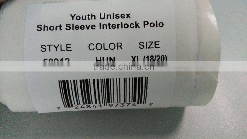 custom bar code sticker from Dongguan sticker commercial ltd