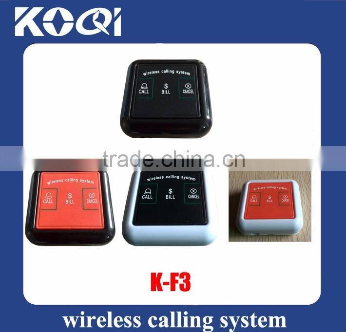 Wireless Guest Paging System -NEW Table Wireless Call Bell Made In China For Cafe/Coffee Paging CE Passed
