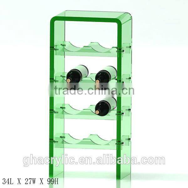 GH-RZ249 High qualityAcrylic wine bottle rack display with good quality,hot sale acrylic wine display rack