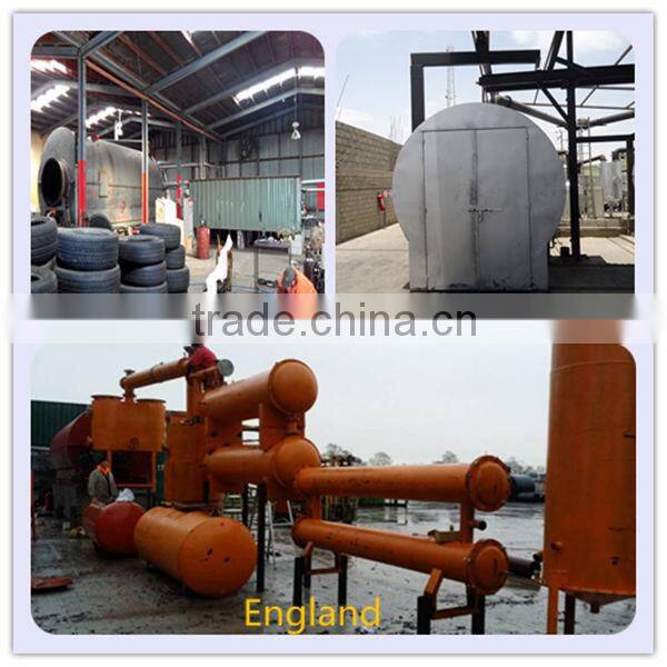 Waste used scrap tire rubber recycling pyrolysis machine