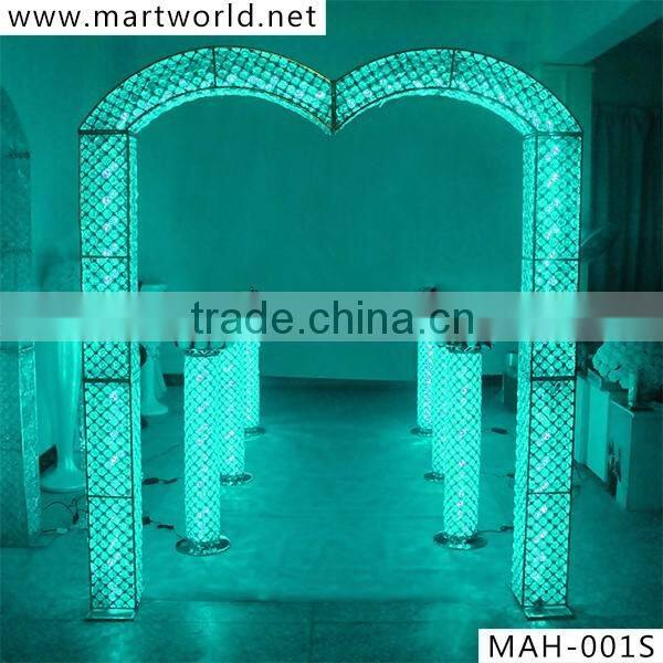Gorgeous LED pillar with LED changeable color lights for wedding decorations.wedding aisle pillars(MWS-002)
