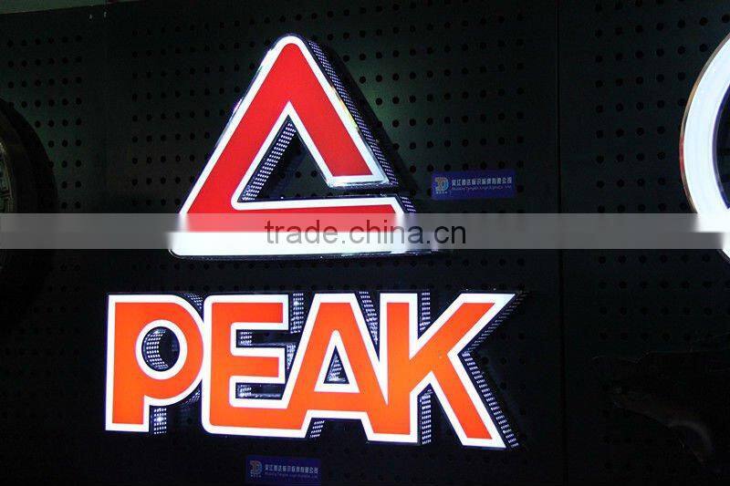 Exquisite and mirror stainless steel mesh led signboard