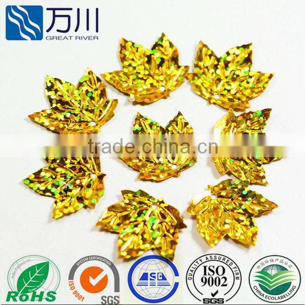 New Fashion High Quality Multi Color Leaf Shaped Sequins for Wedding Dress