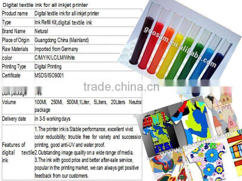 textile printing ink for epson inkjet printer