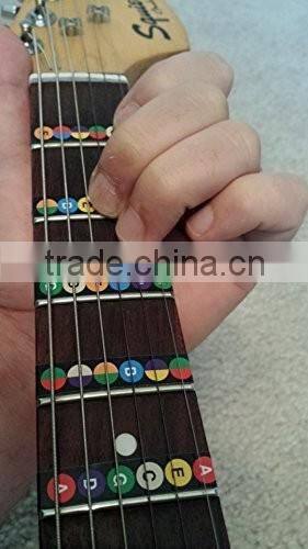 stickers for guitar trainer,Guitar Fretboard Note Decals Fingerboard Frets Map Sticker for Beginner Learner