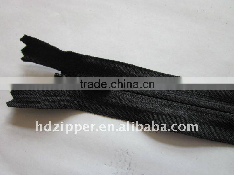 black color invisible zippers