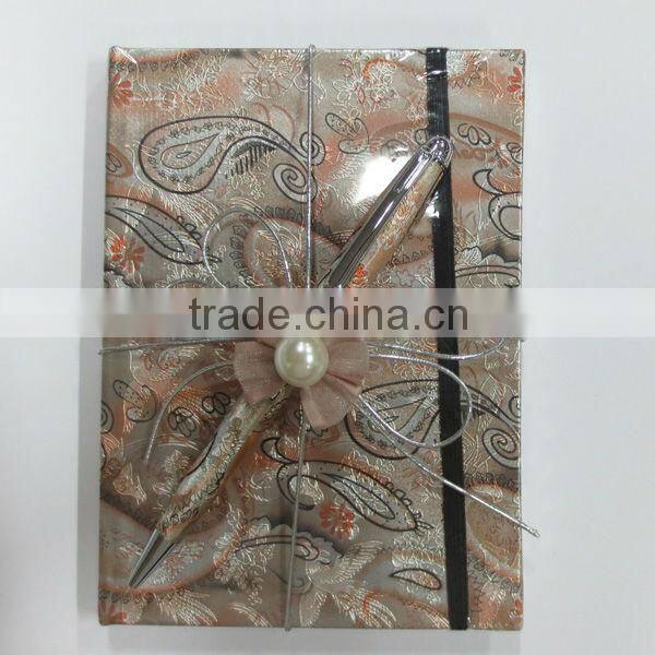 Metal ballpoint pen and notebook gift pen set, item no. B1226+NB-001
