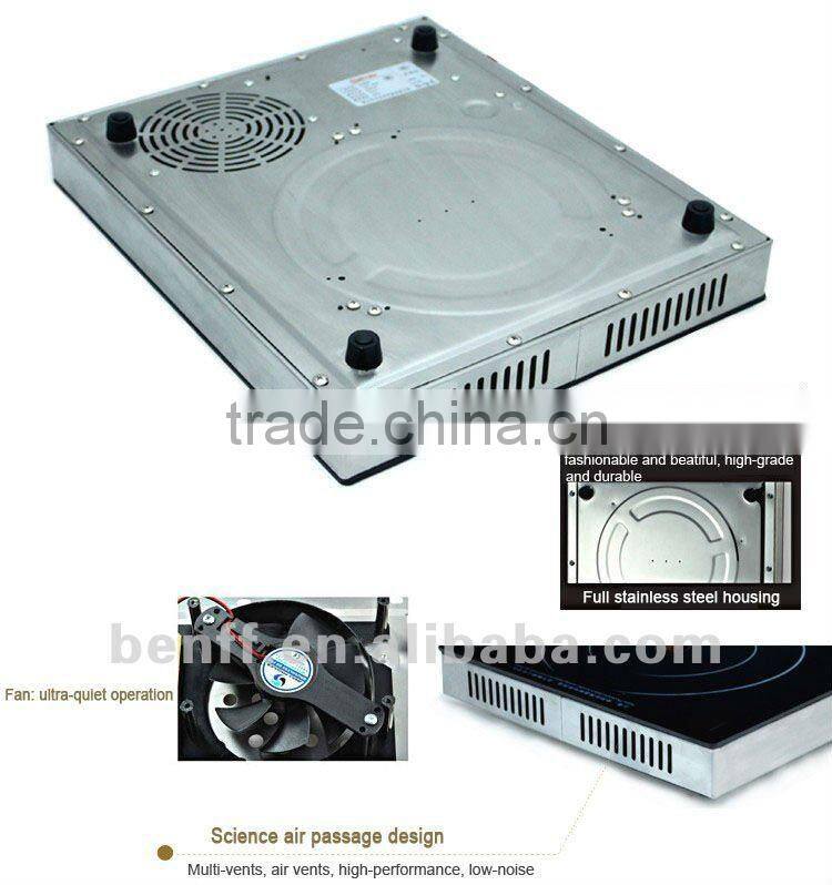 Stainless steel body single burner portable stove cooker hob ceramic glass