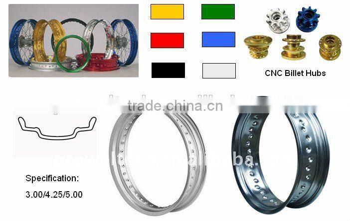 MT2.50 40holes black alloy motorcycle rims wheel rims