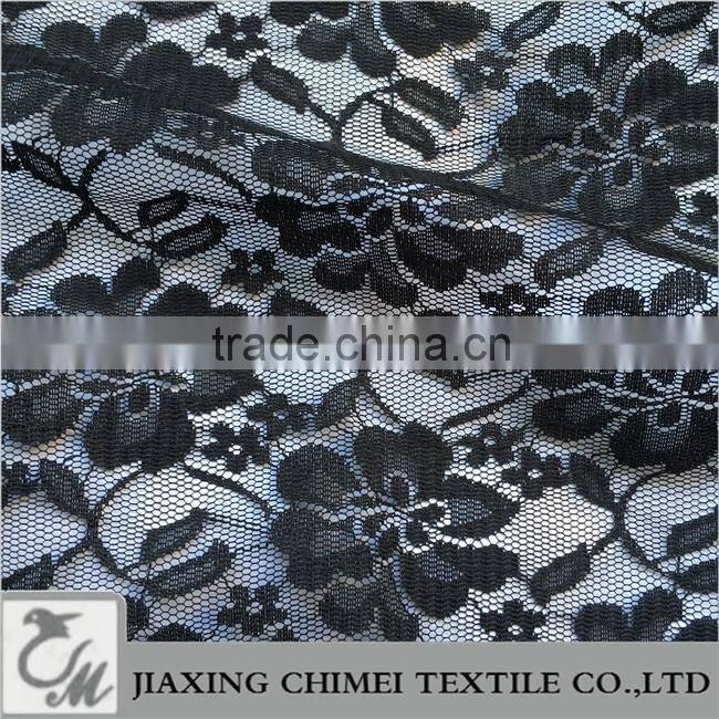 black net lace fabric