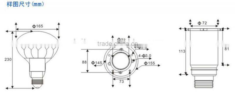 2015 big sale 2700k-6000k 40w par56 led replacement for outdoor lighting exported to Japan