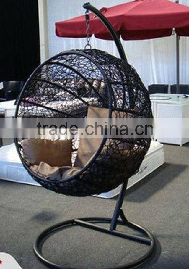 weatherproof outdoor rattan hammock with stand