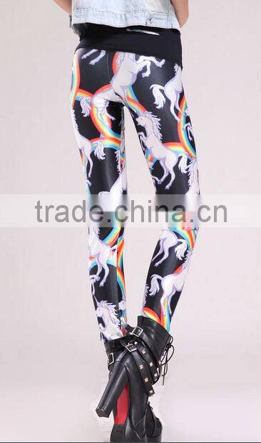 2014 Fashion Digital Printing Stretch Spandex Sexy Women Leggins