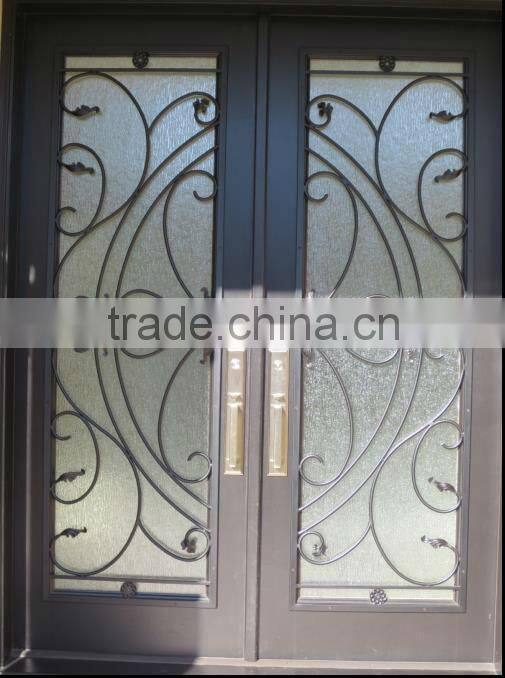 Top-selling artistic wrought iron double gate