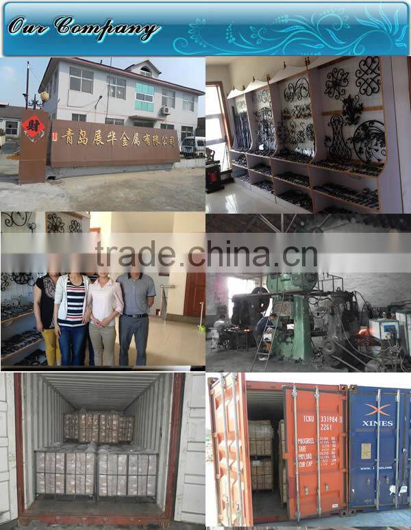 Security wrought iron metal fence for garden