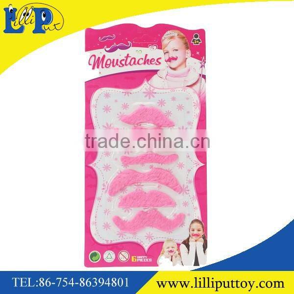 Interesting pink false beard toy for girls