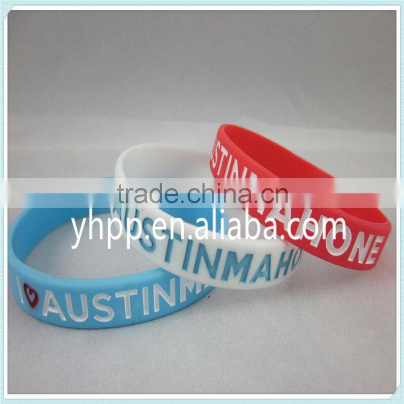Custom I Love Austin Mahone Silicone Wristband Bracelet