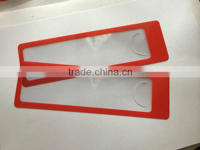 Plastic Bookmark ruler magnifier