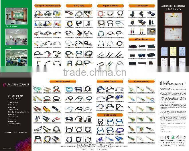 High quality 15pin VGA cable with two ferrites