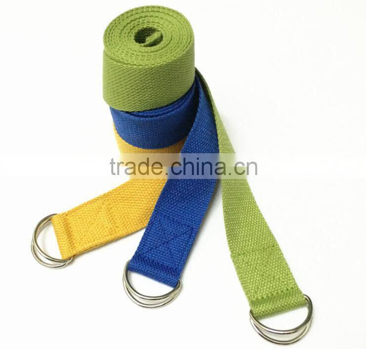 High Quality Adjustable Metal D-Ring Yoga Strap