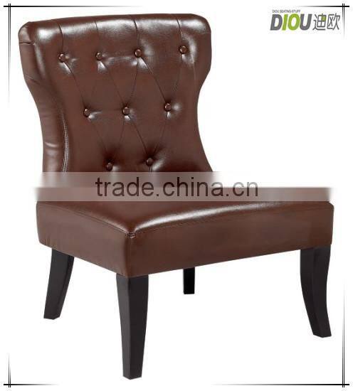 PU material antique wood frame leisure chair with flying wing like back - 2014 new model (DO-6081-1)