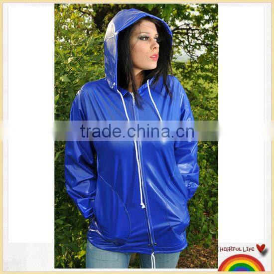 sex and women hooded PVC raincoat