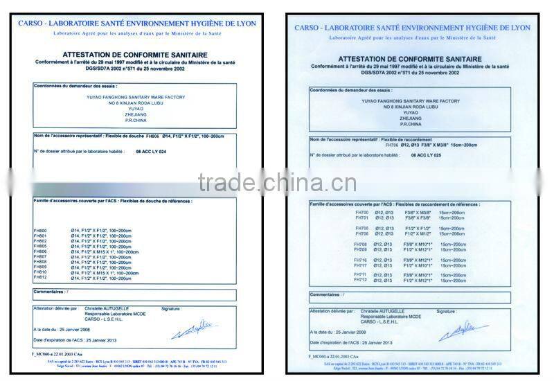 high quality chrome plated shower hose for toilet