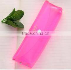 Candy colors TPU transparent pencil case with high quality