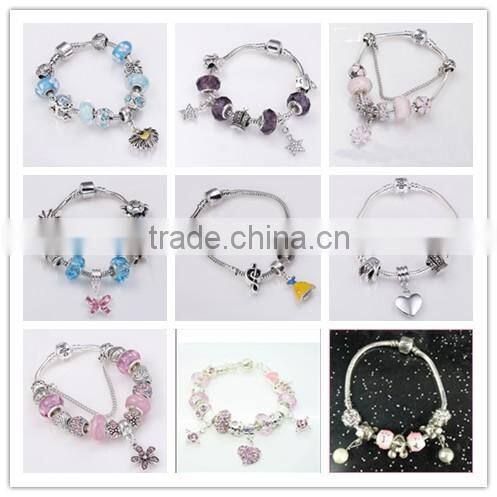 European Crystal Charms Beautiful Pattern Crystal Murano Glass Big Hole Beads Wholesale