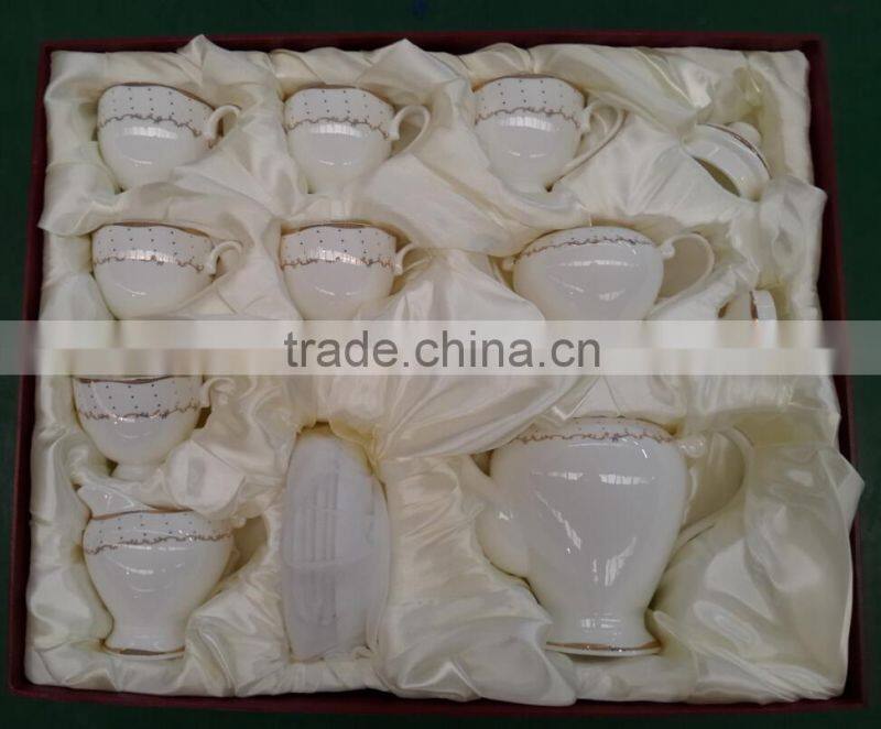 Royal and Muslim style with golden rim bone china coffee sets