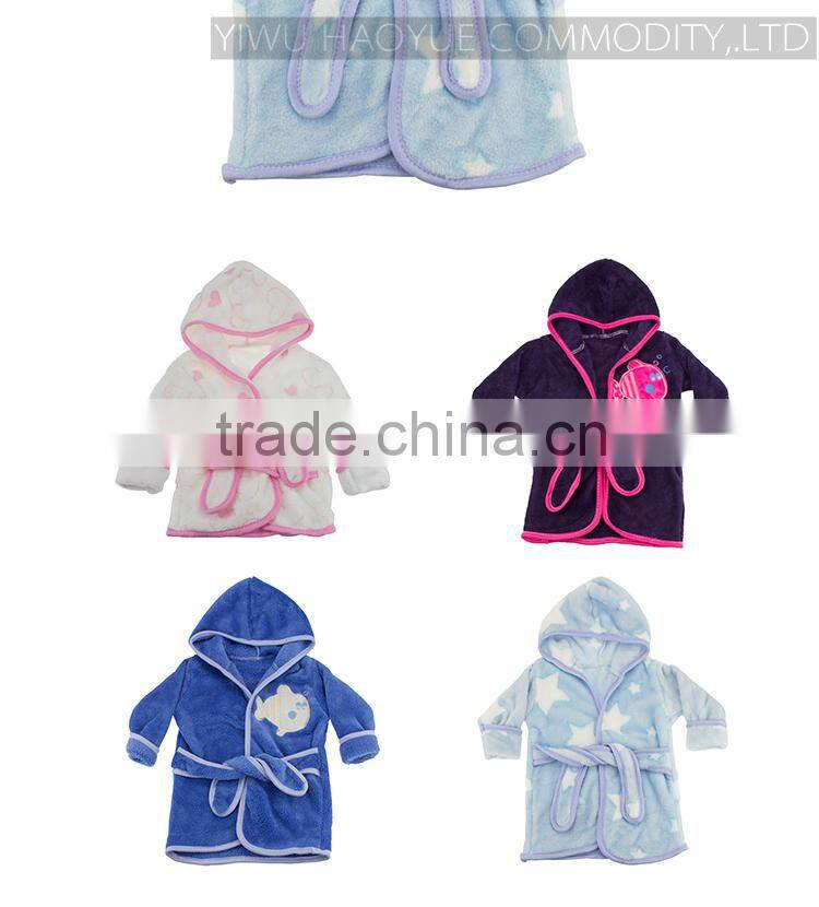 soft cute baby bathrobe hotel children bathrobe organic bathrobes
