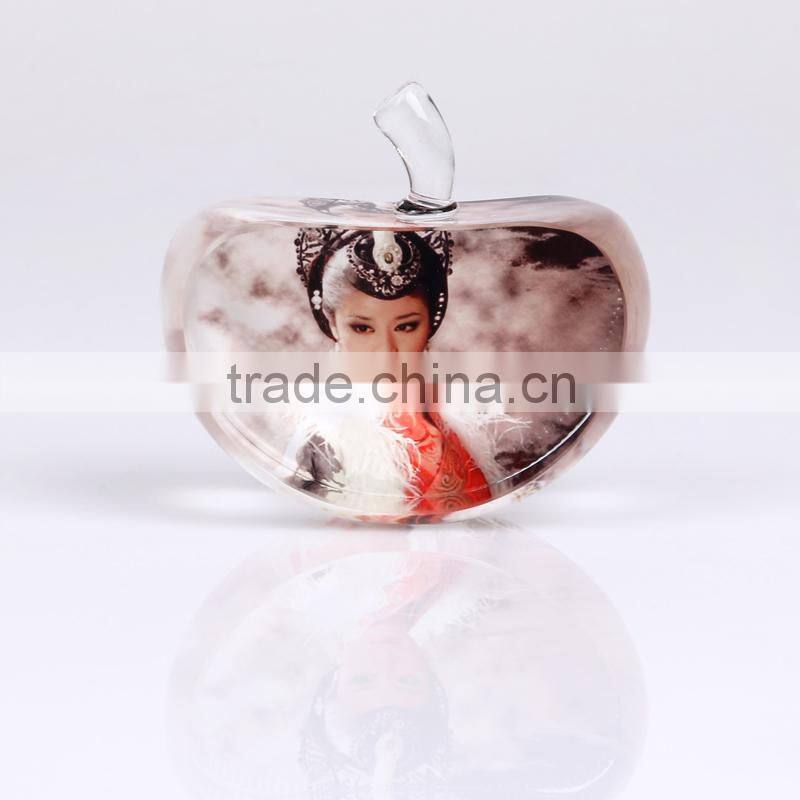Sublimation crystal apple for photo