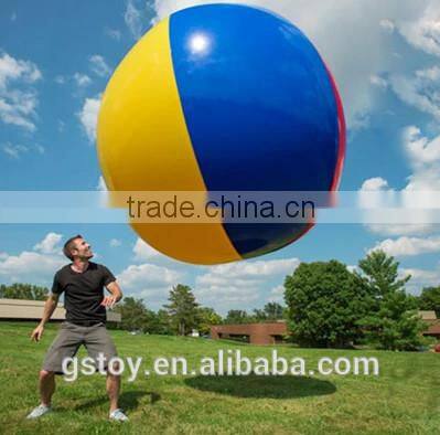 plastic rainbow color inflatable beach ball