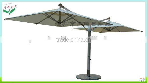 luxurious big garden decoration twin umbrella