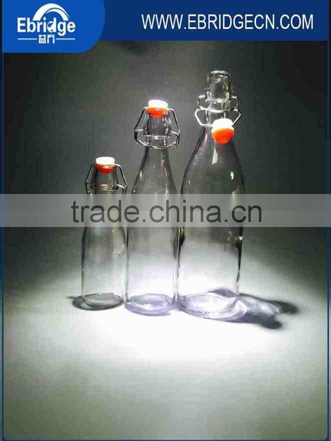 950ml, 500ml clear colored beer glass swing top bottle beverage glass bottle