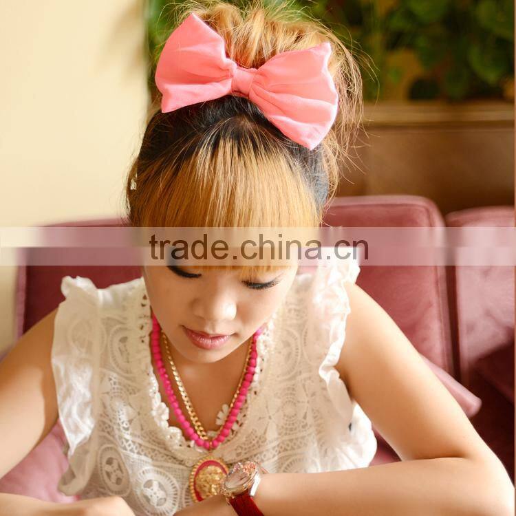 Trendy Girls' Fashion Hair Accessories Check Print Wrap Knot Bow Elastic Headband Head Wrap
