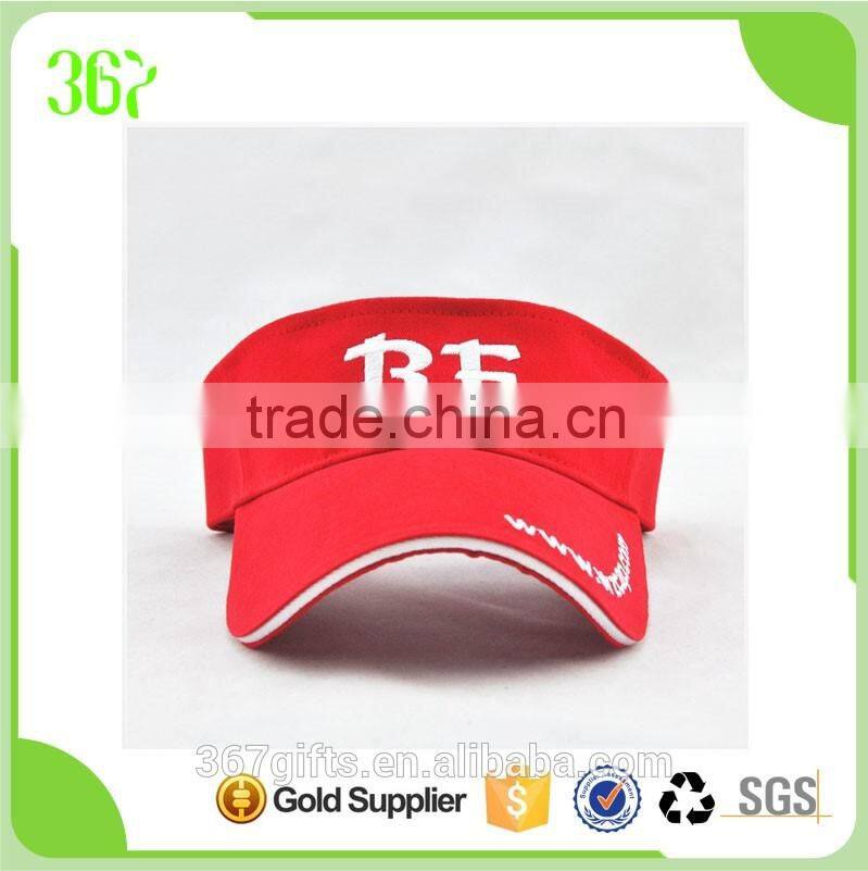 Promotional High Quality Sun Viosr Cap with BF Embroidered Logo
