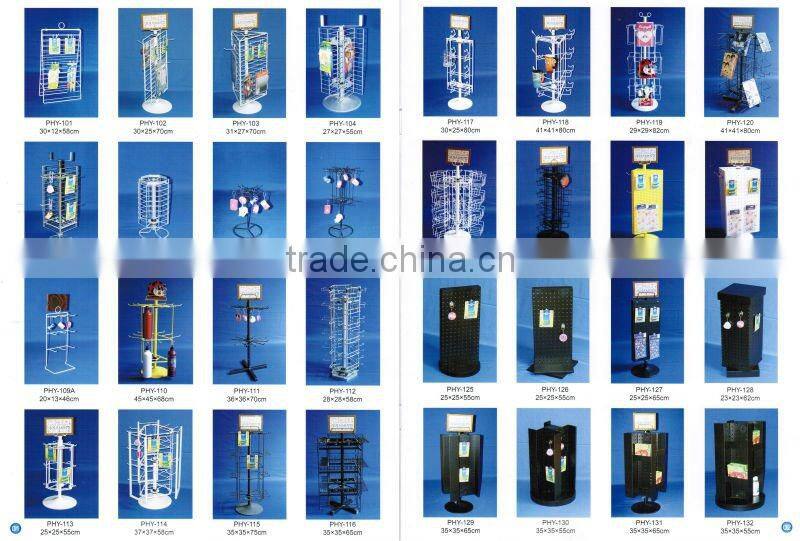 metal counter spinning pegboard rack with SGS certificate