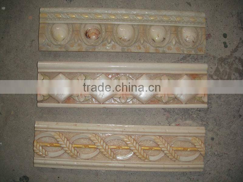 wall tiles matching resin border designs