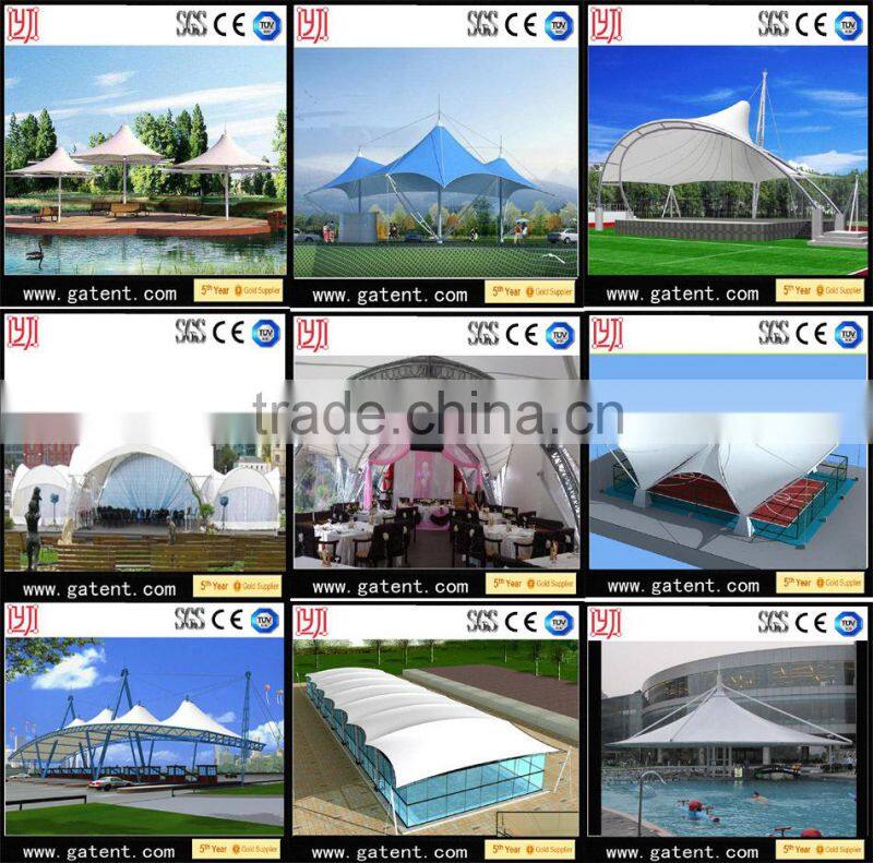 China factory PVDF Cover Q235 Steel yoga tent Guarantee year 10years permanent structure