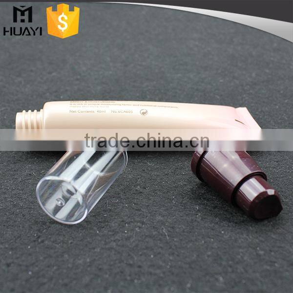High quality color plastic cosmetic tube with lotion pump for cosmetic
