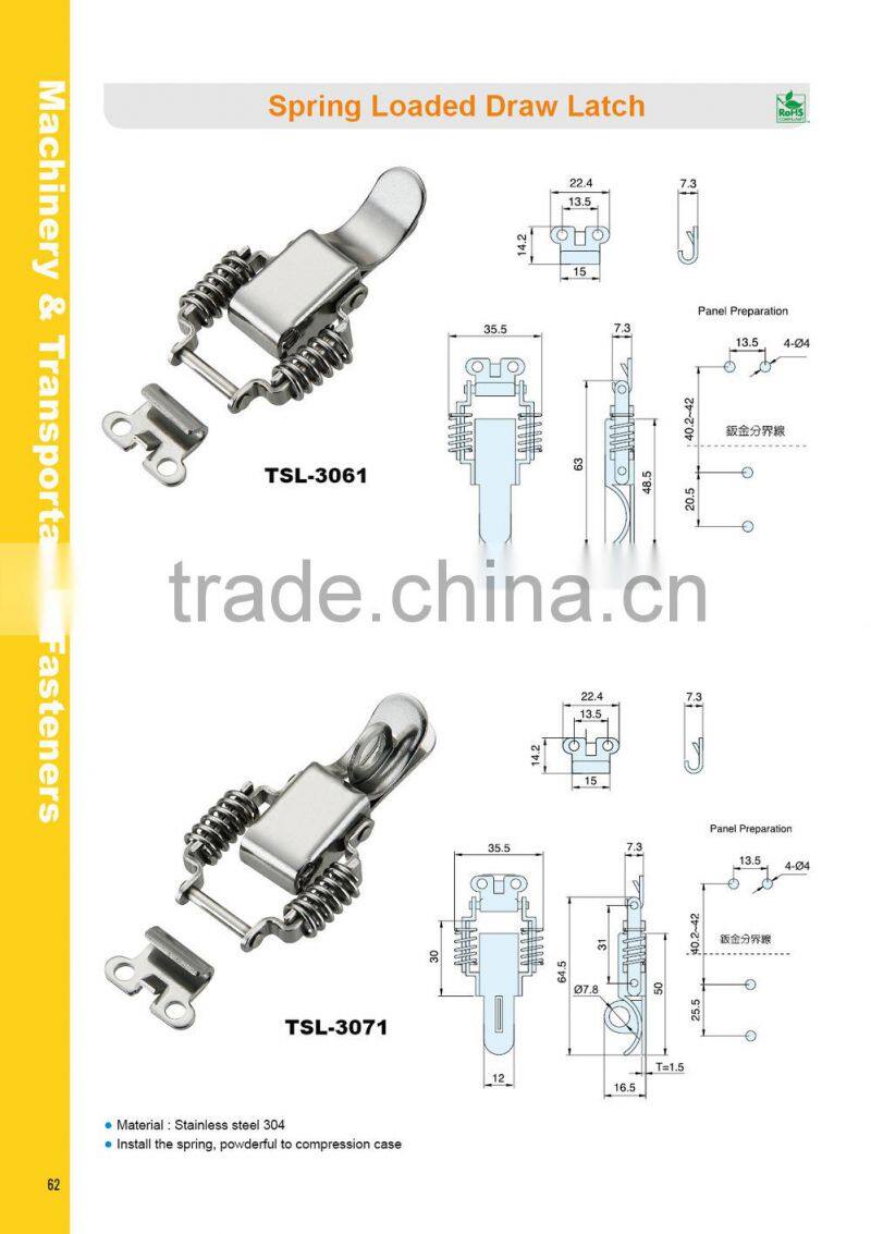 TSL-3061 energy saving systems battery cases fastener retaining toggle latch