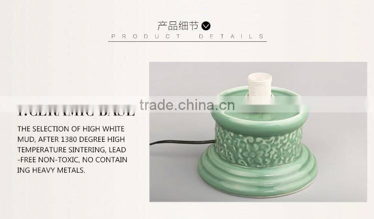 Wooden porcelain led vintage table light table lamp home decor light table