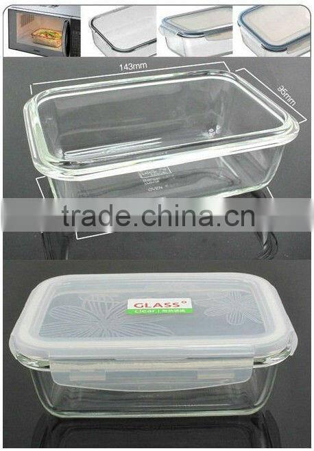 High Quality Glass Food Portable Cheese Storage Containers