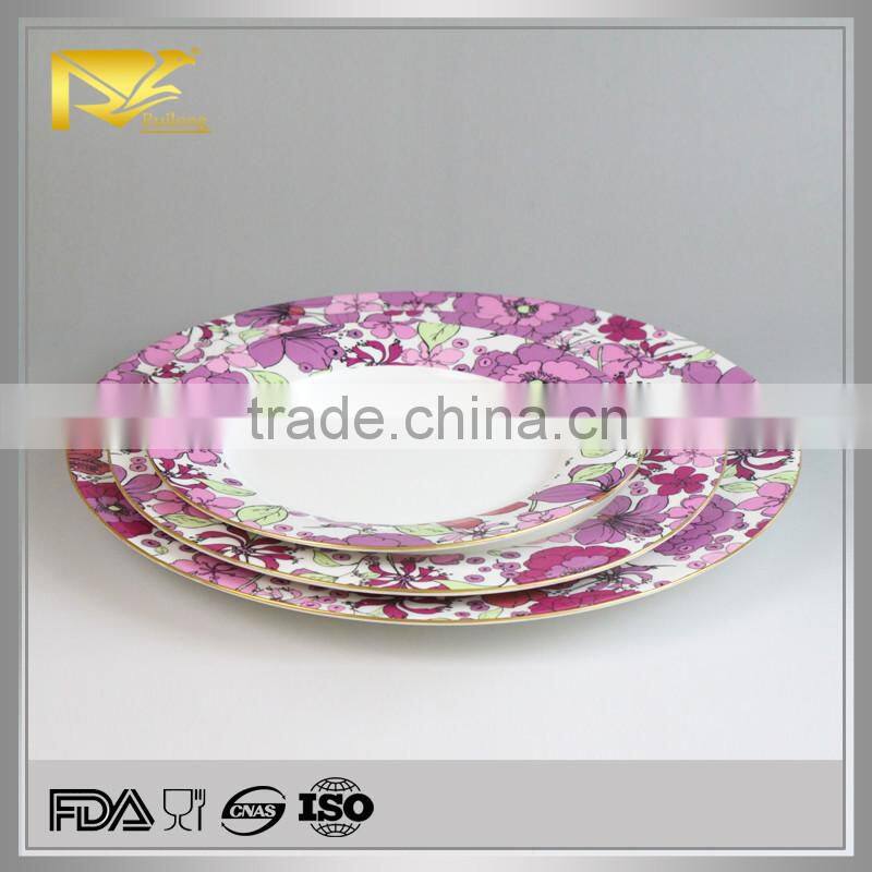 2015 new products custom printing plate, custom print melamine plates, photo printing ceramic plate
