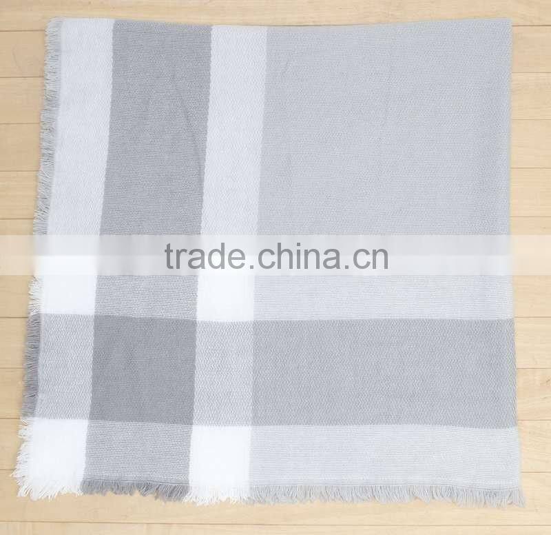 Fashion Blanket Oversized Tartan Scarf Wrap Shawl Plaid Checked Pashmina