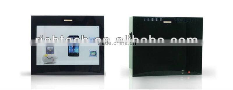 Richtech transparent LCD glass display cabinet with video advertising