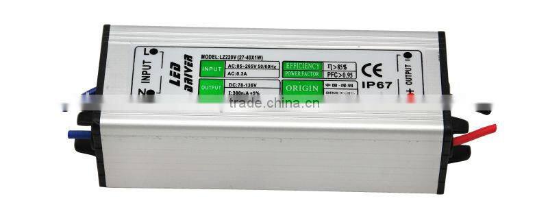 30w 300mA led driver constant current waterproof 27-40x1w