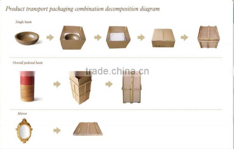 Handpainted ceramic art basin colorful countertop round sink porcelain flower edge bowl vanity top GD-F06